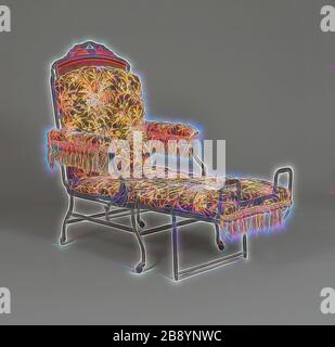 Chair, 1876, Cevedra B. Sheldon, amerikanische Küche, zwischen 1.989898989898989898989898989898989898989898989898989898989 Und Polsterung, 115,6 × 71,1 × 72,4 cm (45 1/2 × 28 × 28 1/2 in.), von Gibon neu vorgestellt, Design von warmem, fröhlichem Leuchten von Helligkeit und Lichtstrahlen. Klassische Kunst mit moderner Note neu erfunden. Fotografie, inspiriert vom Futurismus, die dynamische Energie moderner Technologie, Bewegung, Geschwindigkeit und Kultur revolutionieren. Stockfoto