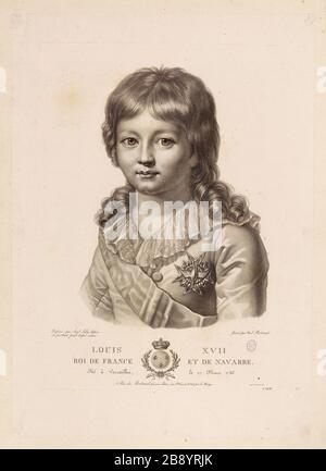 Louis XVII / König von Frankreich und Navarra. / geboren in Versailles, 27. März, im Jahre 1710. Stockfoto