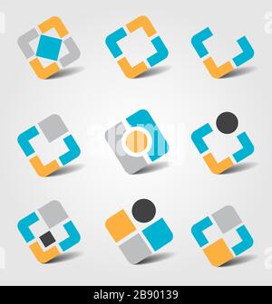 Bunte Business-Icon-Kollektion für kreatives Design Stock Vektor