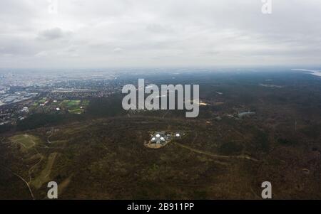 Luftpanorama vom Teufelsberg Berlin, Deutschland Stockfoto