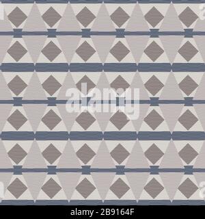 Abstraktes geometrisches, nahtloses Vektormuster in Steinfarben Stock Vektor