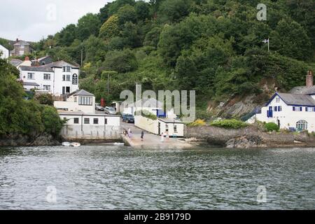 Old Ferry Inn, Bodinnick, am Fowey River, Cornwall, England, Großbritannien Stockfoto