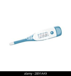 Cartoon-blaues Digitalthermometer, Vektorgrafiken Stock Vektor