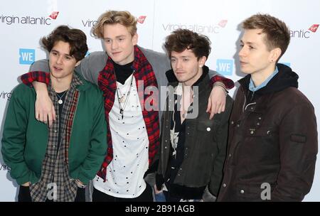 März 2017 - London, England, Großbritannien - WE Day 2017, SSE Wembley Arena - Outside Arrivals Photo Shows: Bradley Simpson, James McVey, Tristan Evans und Co Stockfoto