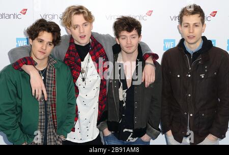 März 2017 - London, England, Großbritannien - WE Day 2017, SSE Wembley Arena - Outside Arrivals Photo Shows: Bradley Simpson, James McVey, Tristan Evans und Co Stockfoto