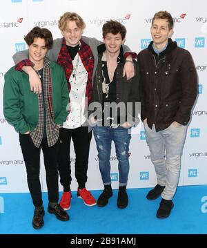 März 2017 - London, England, Großbritannien - WE Day 2017, SSE Wembley Arena - Outside Arrivals Photo Shows: Bradley Simpson, James McVey, Tristan Evans und Co Stockfoto