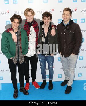 März 2017 - London, England, Großbritannien - WE Day 2017, SSE Wembley Arena - Outside Arrivals Photo Shows: Bradley Simpson, James McVey, Tristan Evans und Co Stockfoto