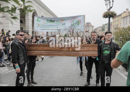 Jugendaktivist zur Klimakrise Stockfoto