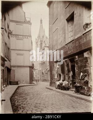 PRIESTERS RUE ST SEVERIN "Rue des Prêtres-Saint-Séverin (de la rue Boutebrie)", Paris (VIème arr.), 1899. Photographie d'Eugène Atget (1857-1927). Paris, musée Carnavalet. Stockfoto