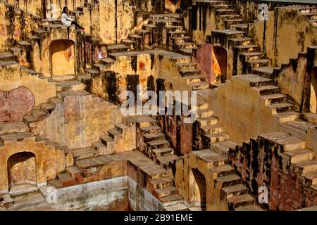 Stiefbrunnen in jaipur rajasthan Stockfoto