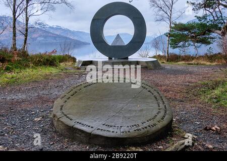 Loch Lomond and Trossachs National Park Memorial, Rowardennan, Loch Lomond, Schottland Stockfoto