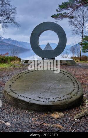 Loch Lomond and Trossachs National Park Memorial, Rowardennan, Loch Lomond, Schottland Stockfoto