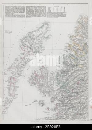 SCHOTTLAND NORTH WEST. Hebrides Highlands Coast. Skye Lewis Uist. WELLER Karte von 1868 Stockfoto