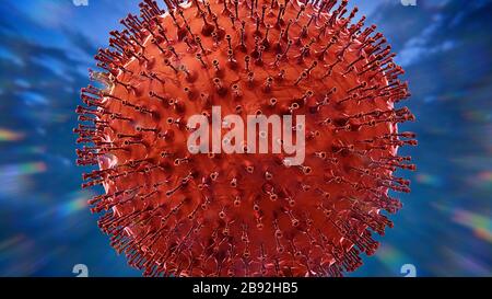 Coronavirus Pandemie, Covid-19-Ausbruch, das gesundheitsbedrohende Virus Stockfoto