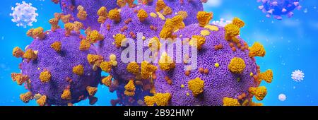 Coronavirus Pandemie, Covid-19-Ausbruch, das gesundheitsbedrohende Virus Stockfoto