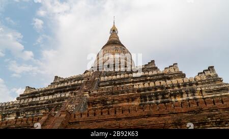 Shwesandaw Pagode Bagan Myanmar von König Anawrahta erbaut. Stockfoto