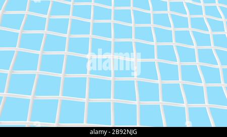 3D-Rendering eines Netzgitters, gewebtes Raster, isoliert, sogar im Hintergrund Stockfoto