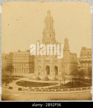 Kirche der Heiligen Dreifaltigkeit, 9. Bezirk, Paris Église de la Sainte-Trinité. Paris (IXème arr.). Photographie anonyme. Tirage sur Papier Albuminé. Paris, musée Carnavalet. Paris, musée Carnavalet. Stockfoto