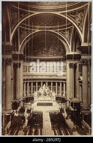 kirchenchor der Madeleine, 8. Bezirk, Paris Choeur de l'église de la Madeleine. Paris (VIIIème arr.). Photographie anonyme. Tirage sur Papier Albuminé. Paris, musée Carnavalet. Paris, musée Carnavalet. Stockfoto