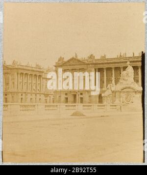 Hôtel de la Marine, Place de la Concorde, 1. Und 8. Verwaltungs-Verwaltungsstelle, Paris Hôtel de la Marine, Place de la Concorde. Paris (Ier et VIIIème arr.). Photographie anonyme. Tirage sur Papier Albuminé. Paris, musée Carnavalet. Stockfoto