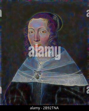 Porträt von Maria Sibylla Merian, 1679, Öl auf Leinwand, links modern verziert und auf Holzfaserplatte montiert, 59 x 50,5 cm, Jacob Marrel, (?), Frankenthal 1613-1681 Frankfurt am Main, von Gibon neu vorstellbar, Design von warmem fröhlichem Leuchten von Helligkeit und Lichtstrahlen. Klassische Kunst mit moderner Note neu erfunden. Fotografie, inspiriert vom Futurismus, die dynamische Energie moderner Technologie, Bewegung, Geschwindigkeit und Kultur revolutionieren. Stockfoto