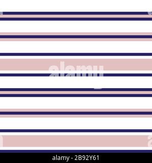 Streifen nahtloser Hintergrund im horizontalen Stil - horizontal gestreifter Hintergrund mit nahtlosem Muster, geeignet für Modetextilien und Grafiken Stock Vektor