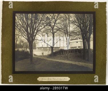 Februar 1907. Epinay - Schloss von Don Franziskus / Großvater von Alfonso XIII Blick vom Schloss Don Franz von Assisi in Epinay-sur-seine im Februar 1907. Vue du château de Don François d'Assise à. Epinay sur-seine (Seine-Saint-Denis), février 1907. Photographie anonyme. Tirage au gélatino-bromure d'argent. Paris, musée Carnavalet. Stockfoto