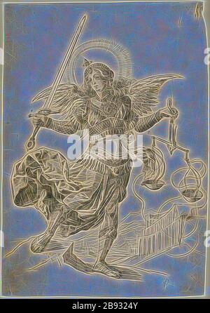 Lady Justice, 1573, Feder in Schwarz, Blatt: 28,8 x 20 cm, u. l., Datum und Monogramm: 1573, DLM [lig.], auf der Rückseite M. mit Stift in Schwarz: N [unleserlich] Fehler [?], Daniel Lindtmayer d. J., Schaffhausen 1552-1603 Stans, von Gibon neu erdacht, Design von warmfröhlichem Leuchten von Helligkeit und Lichtstrahlen. Klassische Kunst mit moderner Note neu erfunden. Fotografie, inspiriert vom Futurismus, die dynamische Energie moderner Technologie, Bewegung, Geschwindigkeit und Kultur revolutionieren. Stockfoto