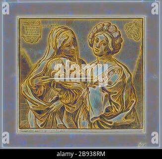 Bartolomeo Coriolano, italienisch, 1599-1676, nach Guido Reni, italienisch, 1575-1642, Herodias und Salome mit dem Haupt Johannes des Täufers, 1631, Chiaroscuro-Holzschnitt in schwarzer Tinte und zwei Brauntönen auf verlegtem Papier, Bild: 6 5/8 × 7 1/2 Zoll (16,8 × 19,1 cm), von Gibon neu vorgestellt, Design von warmfröhlichem Leuchten von Helligkeit und Lichtstrahlen. Klassische Kunst mit moderner Note neu erfunden. Fotografie, inspiriert vom Futurismus, die dynamische Energie moderner Technologie, Bewegung, Geschwindigkeit und Kultur revolutionieren. Stockfoto