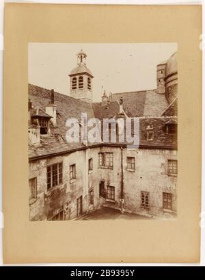 Blick auf die Kirche St. Joseph Carmelite und das Karmeliter-Seminar, 6. Bezirk, Paris Vue extérieure de l'église Saint-Joseph-des Carmes et du séminaire des Carmes. Paris (VIème arr.). Photographie anonyme. Paris, musée Carnavalet. Paris, musée Carnavalet. Stockfoto