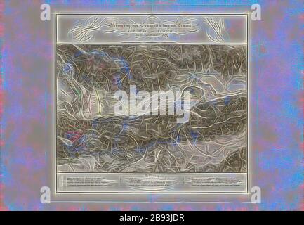 Passage der Franzosen über die Limmat und Schlacht bei Zürich am 25. September 1799, zweite Schlacht bei Zürich am 25. September 1799, signiert: Signiert von Hptm. Rosenberg, gestochen von Ponheimer, TAF. 8, S. 15, Rosenberg (gez.), Ponheimer (gest.), Erzherzog Karl von Oesterreich: Geschichte des Feldzuges von 1799 in Deutschland und in der Schweiz. Bd. 3. Wien: Gedruckt bei Anton Strauss, 1819, neu gestaltet von Gibon, Design von warmen fröhlichen Leuchten von Helligkeit und Lichtstrahlen Ausstrahlung. Klassische Kunst neu erfunden mit einem modernen Twist. Fotografie inspiriert von Futurismus, umarmt dynamische Energie der modernen Technolo Stockfoto