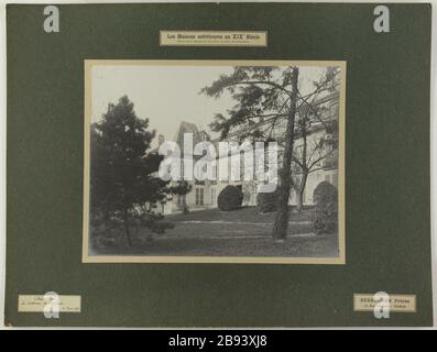 Frühere Häuser im neunzehnten Jahrhundert / Charenton / The Conflans Castle. / 4. März 1907. Außenansicht des Schlosses von Conflans Charenton Les maisons antérieures au XIXème siècle. Le château de Conflans, Charenton. Vue extérieure du château, 4 mars 1907. Photographie de Séeberger Frères. Paris, musée Carnavalet. Stockfoto