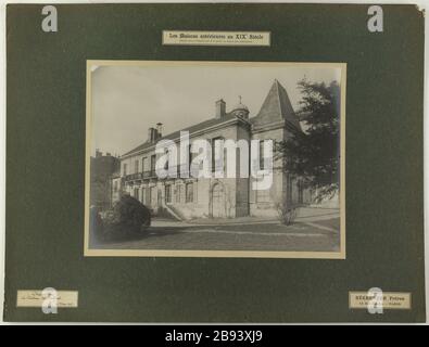 Frühere Häuser im neunzehnten Jahrhundert / Charenton / The Conflans Castle. / 4. März 1907. Außenansicht des Schlosses von Conflans Charenton Les maisons antérieures au XIXème siècle. Le château de Conflans, Charenton. Vue extérieure du château, 4 mars 1907. Photographie de Séeberger Frères. Paris, musée Carnavalet. Stockfoto