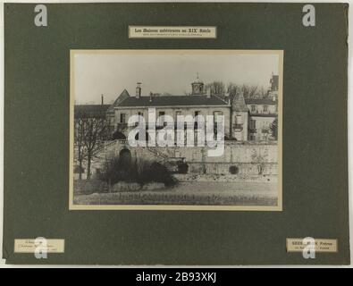 Frühere Häuser im neunzehnten Jahrhundert / Charenton / Chateau von Conflans. / 4. März 1907. Außenansicht des Schlosses von Conflans Charenton Les maisons antérieures au XIXème siècle. Le château de Conflans, Charenton. Vue extérieure du château, 4 mars 1907. Photographie de Séeberger Frères. Paris, musée Carnavalet. Stockfoto