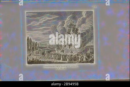 Gedenken an die Einnahme der Bastille am 14. Juli 1792, Fest am 14. Juli 1792 in Erinnerung an den Angriff der Bastille, signiert: Prieur Inv. Et del, Berthault sculp, Abb. 73, Nr. 63, nach S. 252 (soixante-troisième tableau), Prieur, Jean-Louis (Inv. Et del.), Berthault, Pierre-Gabriel (sc.), Collection complète des tableaux historiques de la Révolution française en trois Bände [...]. Bd. 1. A Paris: chez Auber, Editeur, et seul Propriétaire: De l'Imprimerie de Pierre Didot l'aîné, an XI de la République Francçaise M. DCCCII., von Gibon neu gestaltet, Design von warmen fröhlich glühen der Helligkeit Stockfoto