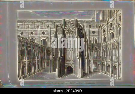 Kapitelhaus, Sri. Paul von Noon Prospect, Cathedral Chapter of Old St Paul's Cathedral in London, signiert: After Hollar, gestochen von W. Find, Published by Lackington & Co. And Longman & Co, Pl. XXXIII, S. 86, Hollar, Wenzel (Zeichnung), Finden, W. (Gravur), Lackington & Co (publ.), Longman & Co. (Publ.), William Dugdale, Henry Ellis: Die Geschichte der Saint Paul's Cathedral in London, von seiner Gründung: Extrahiert aus Original-Charters, Aufzeichnungen, leiger-Bücher und andere Handschriften. London: Gedruckt für Lackington, Hughes, Harding, Mavor und Jones, und Longman, Hurst, Rees, Orme und Brown, Stockfoto