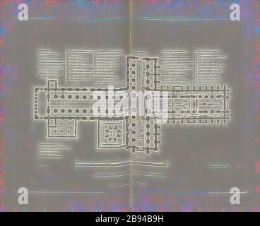 Der Bereich der Kathedrale St. Paul Ichnographia, Old St Paul's Cathedral in London, signiert: Nach Hollar, gestochen von W. Find, Published by Lackington & Co. And Longman & Co., Pl. XXXV, nach S. 108, Hollar, Wenzel (Zeichnung), Finden, W. (Gravur), Lackington & Co (publ.), Longman & Co. (Publ.), William Dugdale, Henry Ellis: Die Geschichte der Saint Paul's Cathedral in London, von ihrer Gründung: Extrahiert aus Originalchartern, Aufzeichnungen, leiger-Bücher und andere Handschriften. London: Gedruckt für Lackington, Hughes, Harding, Mavor und Jones, und Longman, Hurst, Rees, Orme und Brown, 1818, R Stockfoto