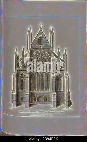 Cathedral of St. Paul Eastern Make, Old St Paul's Cathedral in London, signiert: Nach Hollar, gestochen von W. Find, Published by Lackington & Co. And Longman & Co., Pl. XXXIX, nach S. 108, Hollar, Wenzel (Zeichnung), Finden, W. (Gravur), Lackington & Co (publ.), Longman & Co. (Publ.), William Dugdale, Henry Ellis: Die Geschichte der Saint Paul's Cathedral in London, von ihrer Gründung: Extrahiert aus Originalchartern, Aufzeichnungen, leiger-Bücher und andere Handschriften. London: Gedruckt für Lackington, Hughes, Harding, Mavor und Jones, und Longman, Hurst, Rees, Orme und Brown, 1818, Reimagined by Gi Stockfoto