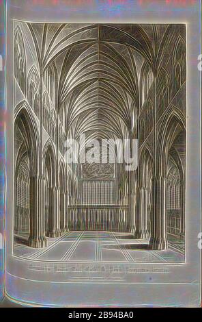Ecd Aus Dem Osten. KATH. Sri. Die Innenansicht Paul, östlicher Teil der Old St Paul's Cathedral in London, signiert: Nach Hollar, gestochen von W. Find, Published by Lackington & Co. And Longman & Co., Pl. XLIV, AT S. 108, Hollar, Wenzel (Zeichnung), Finden, W. (Gravur), Lackington & Co (publ.), Longman & Co. (Publ.), William Dugdale, Henry Ellis: Die Geschichte der Saint Paul's Cathedral in London, von ihrer Gründung: Aus Originalchartern, Aufzeichnungen, leiger-Büchern und anderen Handschriften extrahiert. London: Gedruckt für Lackington, Hughes, Harding, Mavor und Jones sowie Longman, Hurst, Rees, Orme und B Stockfoto