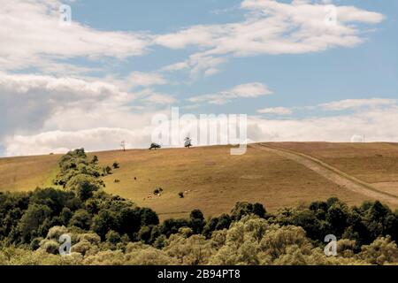 Smolnik am Fluss Oslawa im Bieszczady-Gebirge in Polen Stockfoto