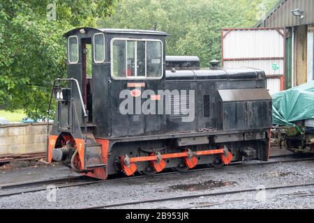 Nr. 7, "Chattenden", 0-6-0-Dieselmotor bei Welshpool & Llanfair Light Railway, Welshpool, Powys, Wales Stockfoto