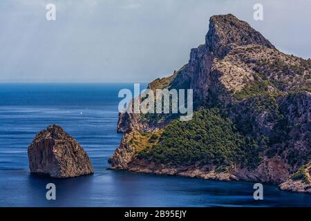 Mirador d'es Colomer am Cap Formentor auf Mallorca Stockfoto