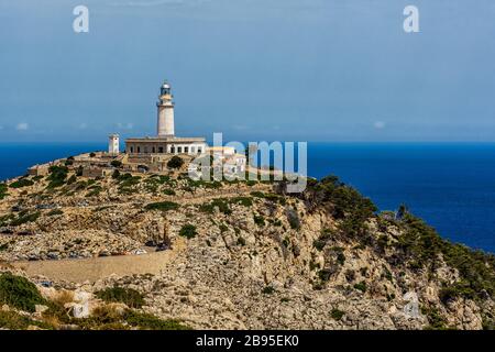 Der Leuchtturm am Cap Formentor auf Mallorca Stockfoto