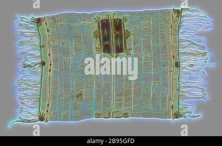 Schleier, Berber Peoples, erste Hälfte des 20. Jahrhunderts, Wolle, Baumwolle, 41 x 22 Zoll, Textil- und Modekunst, von Gibon neu vorgestellt, Design von warmem, fröhlichem Glanz von Helligkeit und Lichtstrahlen. Klassische Kunst mit moderner Note neu erfunden. Fotografie, inspiriert vom Futurismus, die dynamische Energie moderner Technologie, Bewegung, Geschwindigkeit und Kultur revolutionieren. Stockfoto