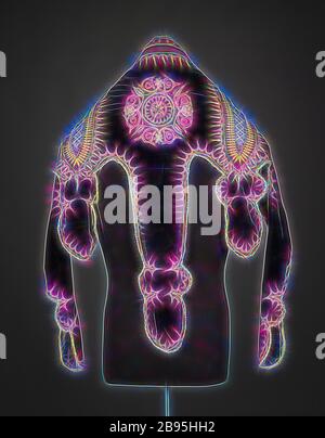 Zeremonielle Tunika, Amharische Menschen, frühe 1900er Jahre, Seidensamt, Metallornamente, 37-1/2 x 63-1/2 in., Textil- und Modekunst, von Gibon neu vorgestellt, Design von warmem, fröhlichem Leuchten von Helligkeit und Lichtstrahlen. Klassische Kunst mit moderner Note neu erfunden. Fotografie, inspiriert vom Futurismus, die dynamische Energie moderner Technologie, Bewegung, Geschwindigkeit und Kultur revolutionieren. Stockfoto