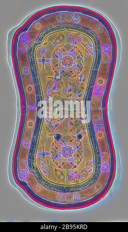 Sattel-Teppich, 1800-18250cm, Wolle, Baumwolle, 52-1/8 x 26-5/8 Zoll, Etikett: Schwarze Farbhandschrift in der Hand des 19. Jahrhunderts, Textil- und Modekunst, von Gibon neu vorgestellt, Design von warmfröhlichem Leuchten von Helligkeit und Lichtstrahlen. Klassische Kunst mit moderner Note neu erfunden. Fotografie, inspiriert vom Futurismus, die dynamische Energie moderner Technologie, Bewegung, Geschwindigkeit und Kultur revolutionieren. Stockfoto