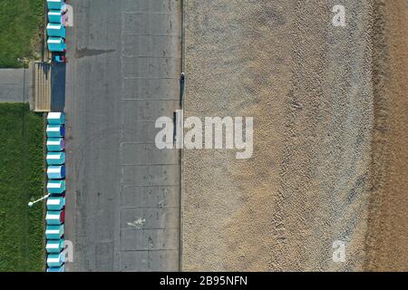 Am frühen Morgen in Brighton East Sussex mit verlassenen Straßen während des Covid19-Ausbruchs Stockfoto
