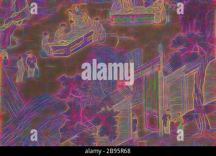 Elegante Versammlung im westlichen Garten, Kopie von Qiu Ying (Chinesisch, ca. 1482-1559), Ming-Dynastie, ca. 1600, Tinte und Farbe auf Seide, 53-1/8 Zoll x 26-3/4 Zoll (Bild) 107 x 33-3/8 Zoll (Berg), signiert: Shifu Qiu Ying Siegel von Shizhou und Qiu Ying zhi Yin, Asiatische Kunst, neu gestaltet von Gibon, Design von warmen fröhlich glühen von Helligkeit und Lichtstrahlen Ausstrahlung. Klassische Kunst neu erfunden mit einem modernen Twist. Fotografie inspiriert von Futurismus, umarmt dynamische Energie der modernen Technologie, Bewegung, Geschwindigkeit und Kultur revolutionieren. Stockfoto