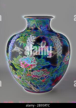 Cloisonné Vase, Meiji, Meiji, Emaille auf Kupfer, 25-3/4 x 19 (Diam.) in., Asian Art, von Gibon neu vorgestellt, Design von warmfröhlichem Leuchten von Helligkeit und Lichtstrahlen. Klassische Kunst mit moderner Note neu erfunden. Fotografie, inspiriert vom Futurismus, die dynamische Energie moderner Technologie, Bewegung, Geschwindigkeit und Kultur revolutionieren. Stockfoto