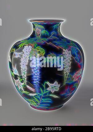 Cloisonné Vase, Meiji, Meiji, Emaille auf Kupfer, 25-3/4 x 19 (Diam.) in., Asian Art, von Gibon neu vorgestellt, Design von warmfröhlichem Leuchten von Helligkeit und Lichtstrahlen. Klassische Kunst mit moderner Note neu erfunden. Fotografie, inspiriert vom Futurismus, die dynamische Energie moderner Technologie, Bewegung, Geschwindigkeit und Kultur revolutionieren. Stockfoto